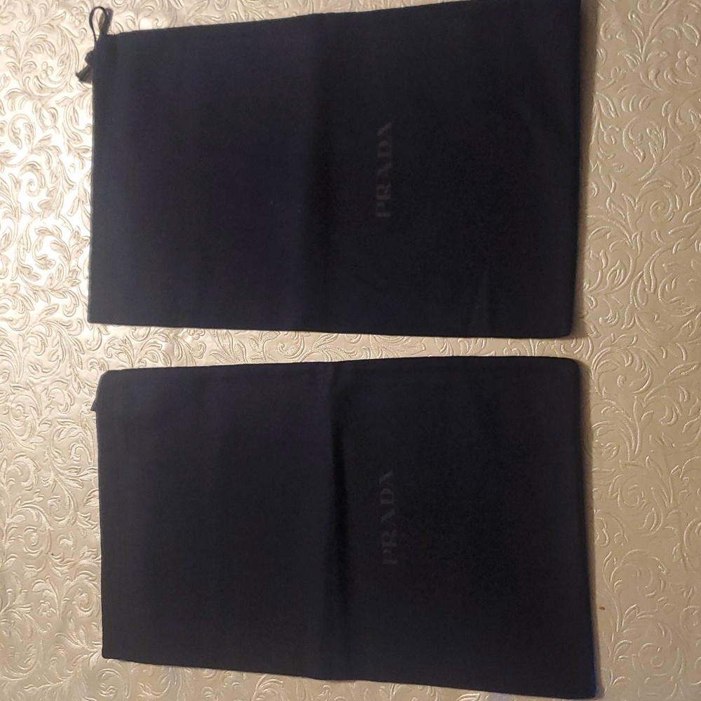 2 brand new Prada dust bag dark navy color